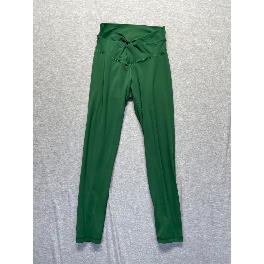OFFLINE by Aerie Real Me EXTRA 7/8 Leggings Womens M Green Twist Front Quick Dry
